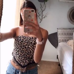 HOLLISTER LEOPARD TUBE TOP